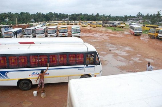 CPI-M backed trade union goes for 24 hours strike, hits transport & banking services in Tripura CPI-M backed trade union goes for 24 hours strike, hits transport & banking services in Tripura